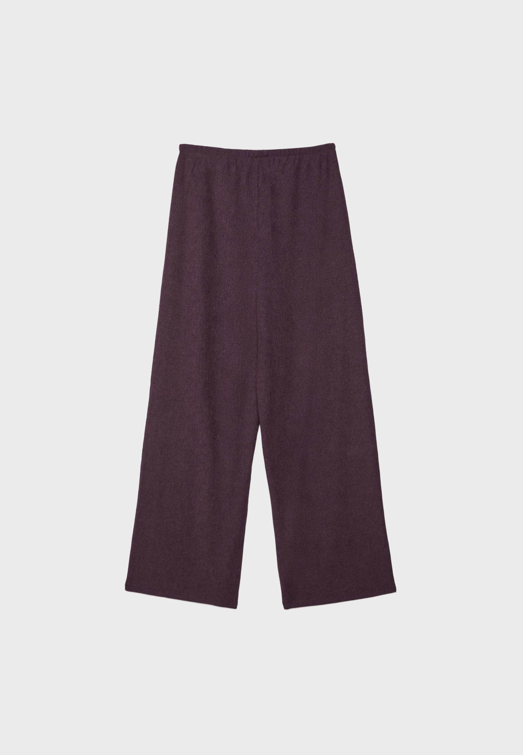 Straight-leg creased-effect trousers — Purple