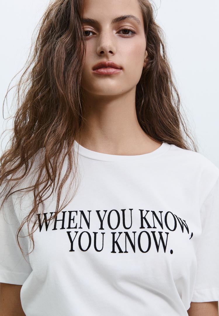 camiseta estampado texto