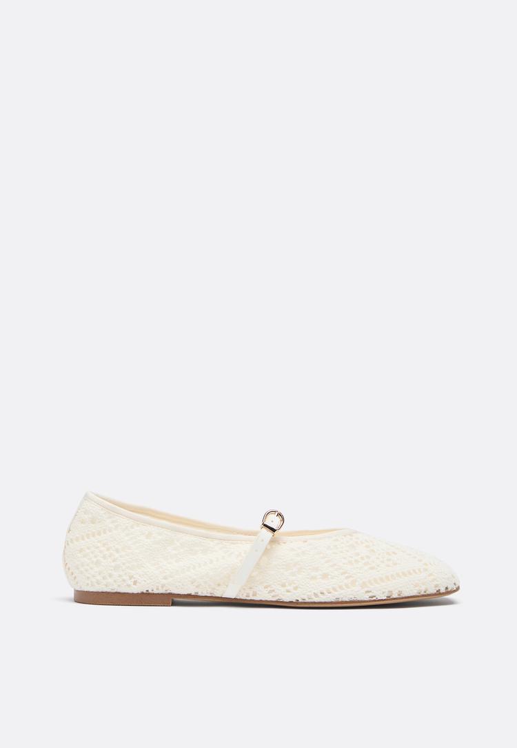 crochet ballerinas met gesp