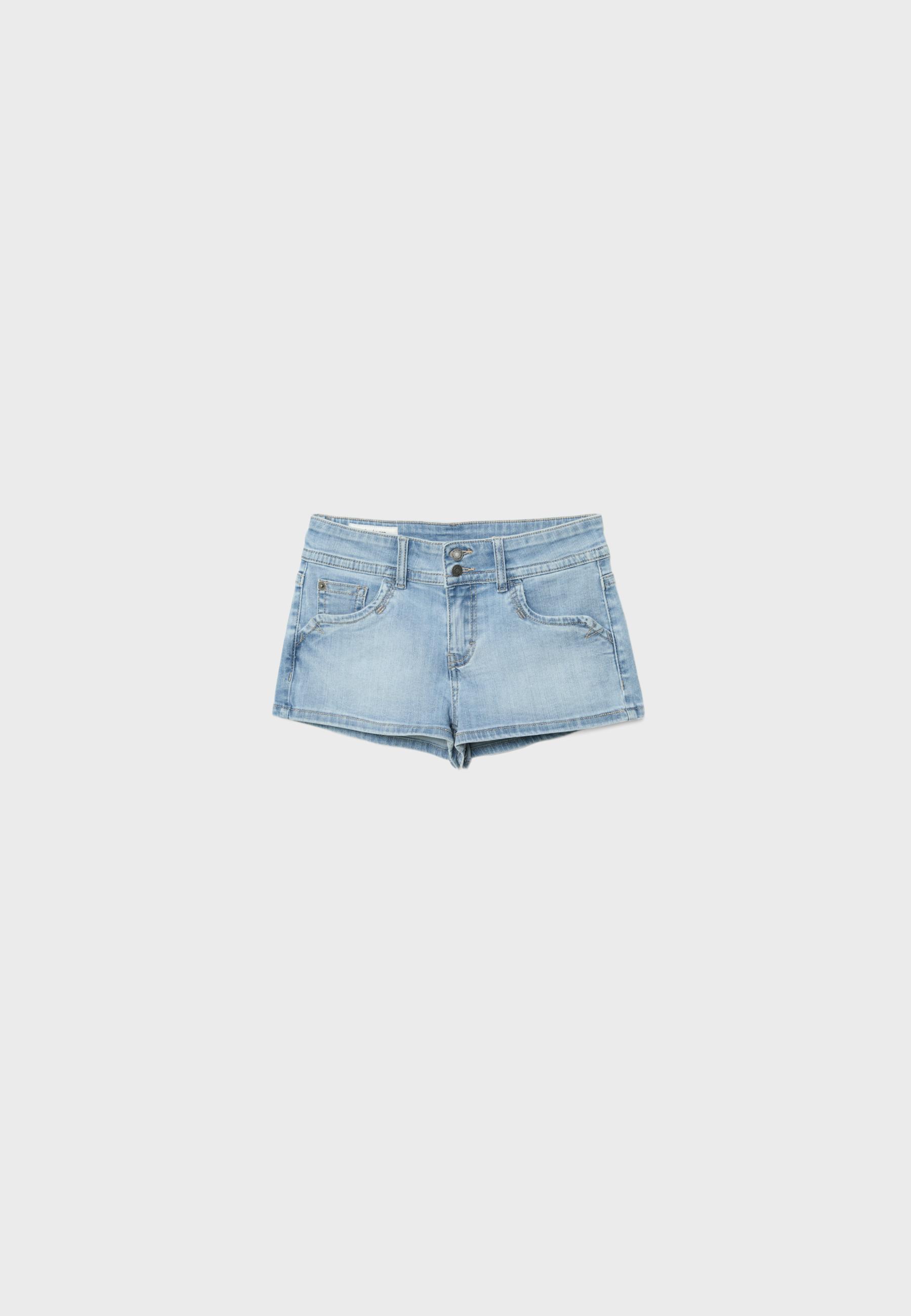 Denim mini shorts — LIGHT BLEACH