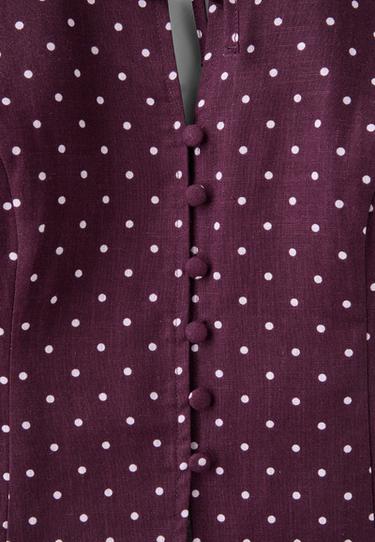 Fitted polka dot top — Purple 10
