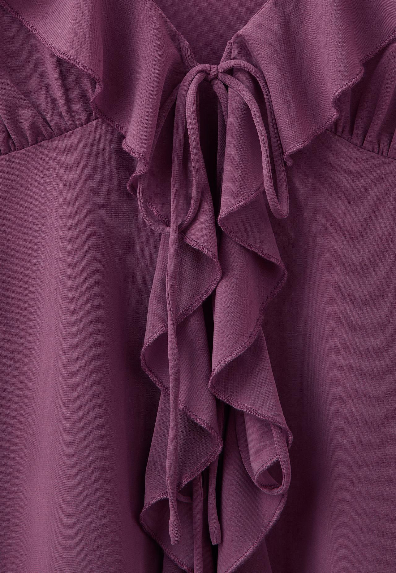 Ruffled strappy top — Purple