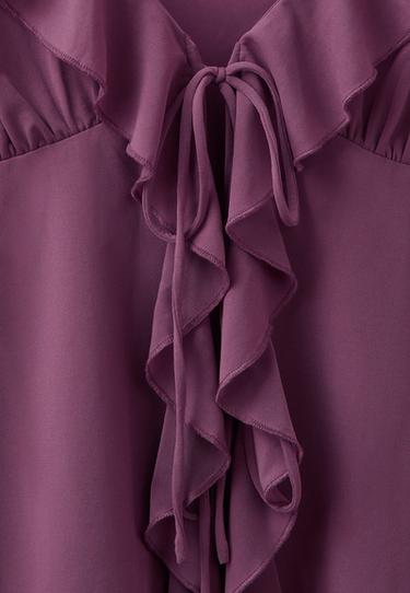 Ruffled strappy top — Purple 9