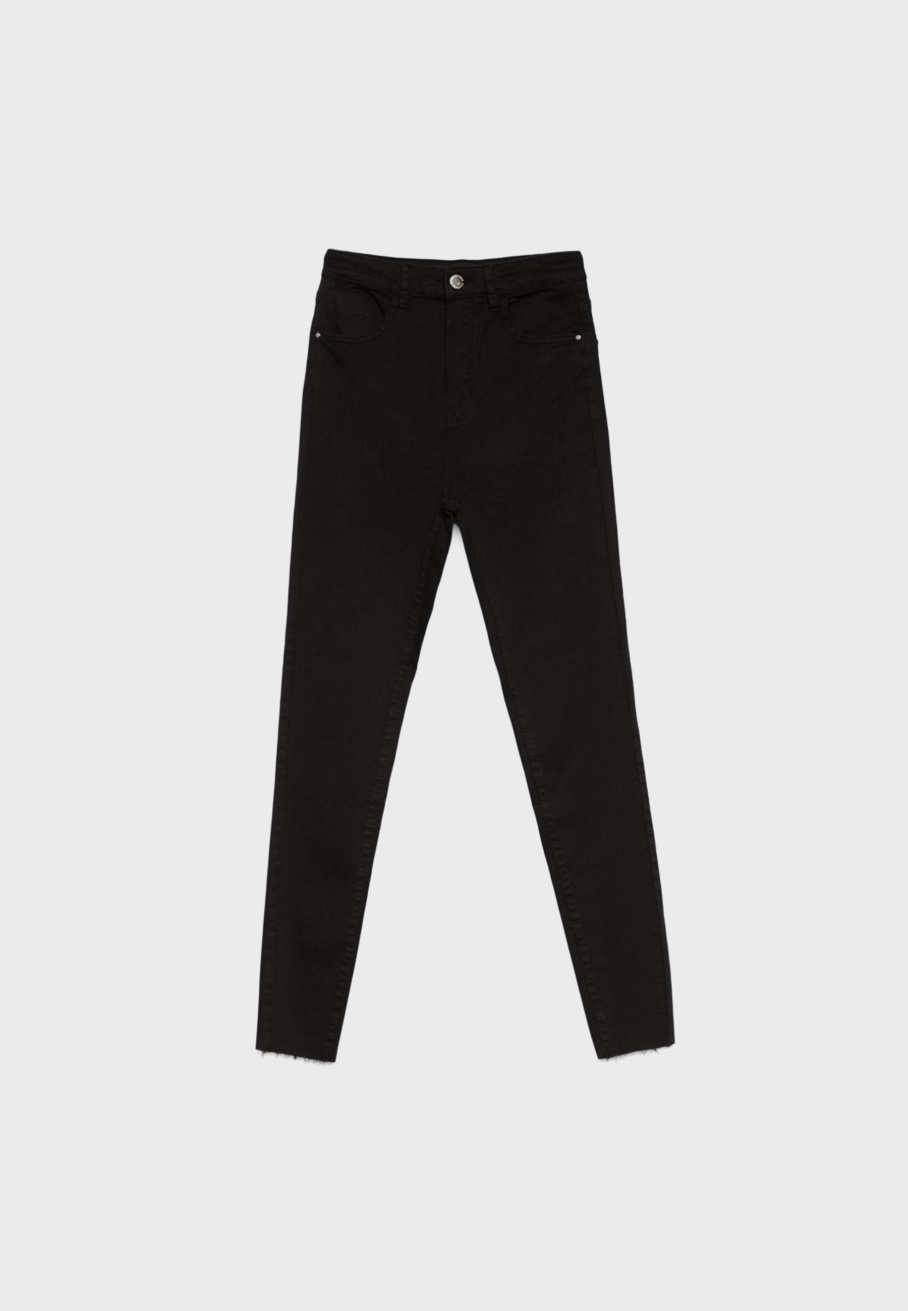 High-waist skinny jeans — Black