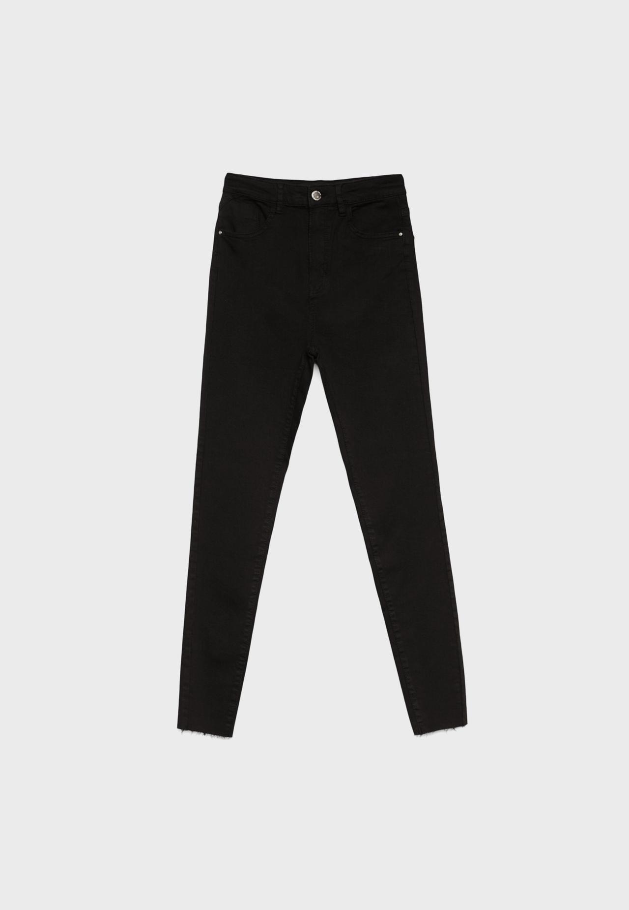 High-waist skinny jeans — Black
