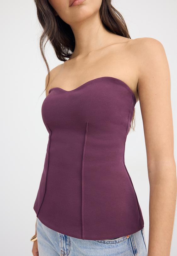 top a fascia scollo a cuore
