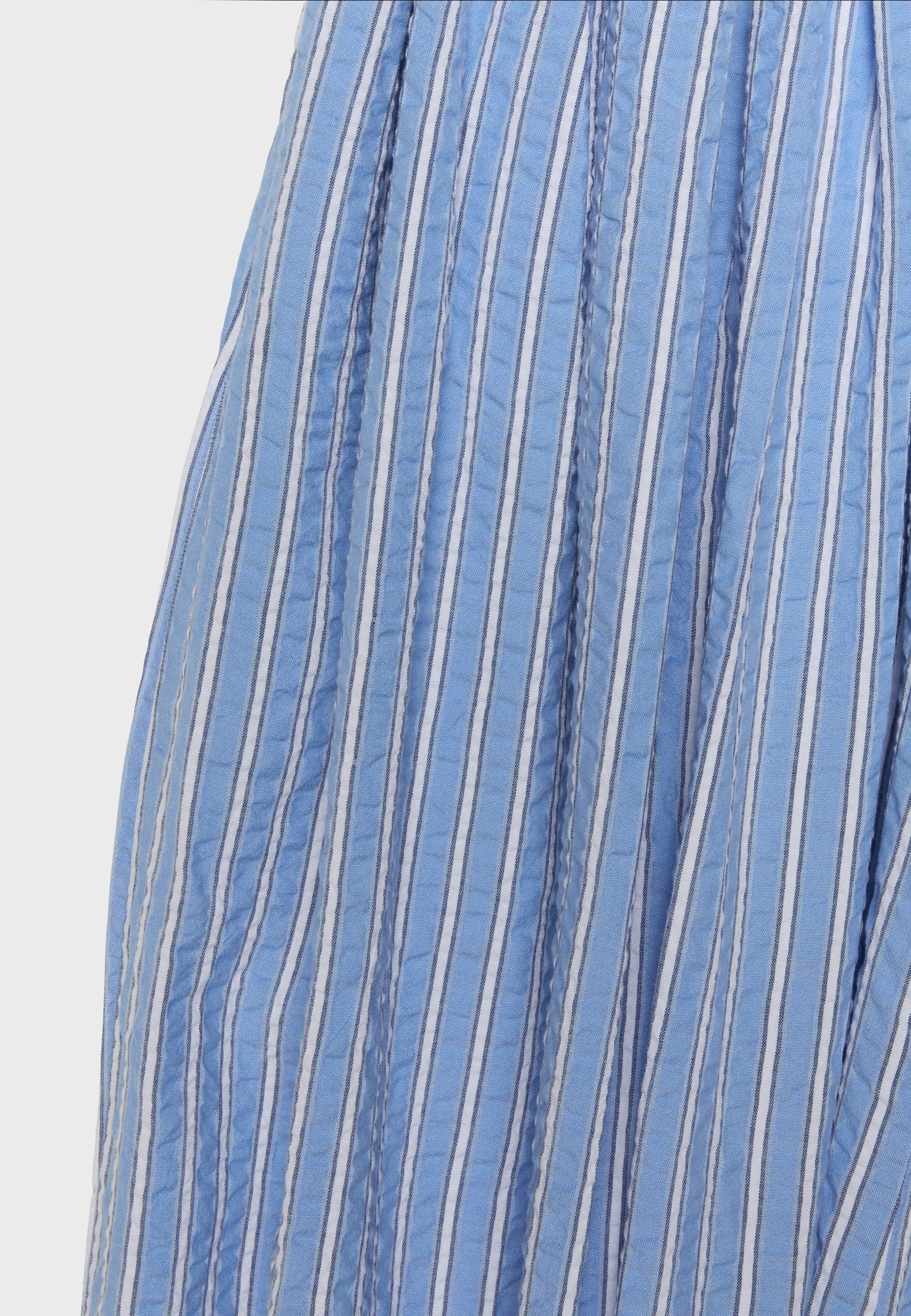 Striped balloon trousers — Royal blue