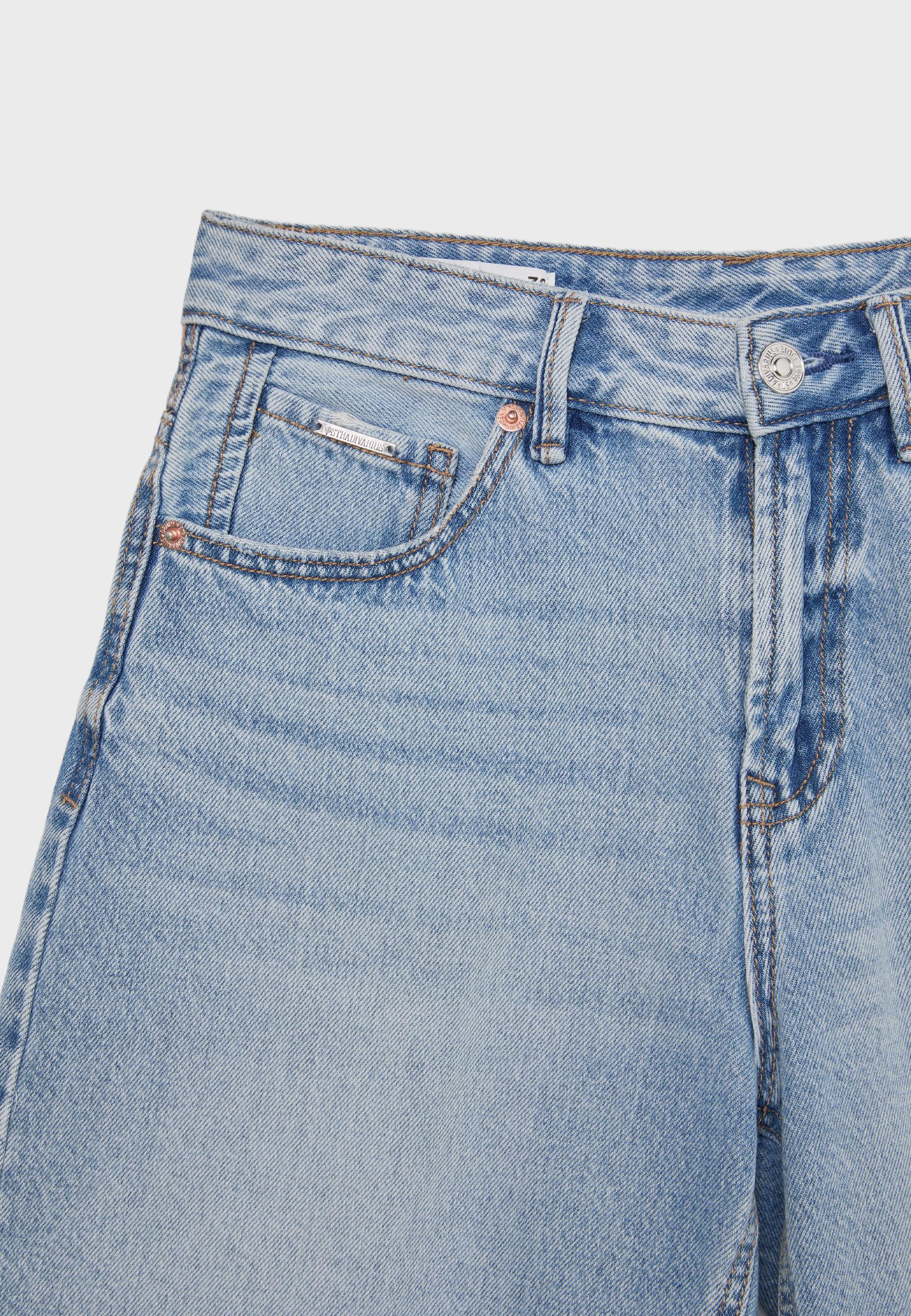 D93 Longline shorts — OVERDYED BLUE DENIM