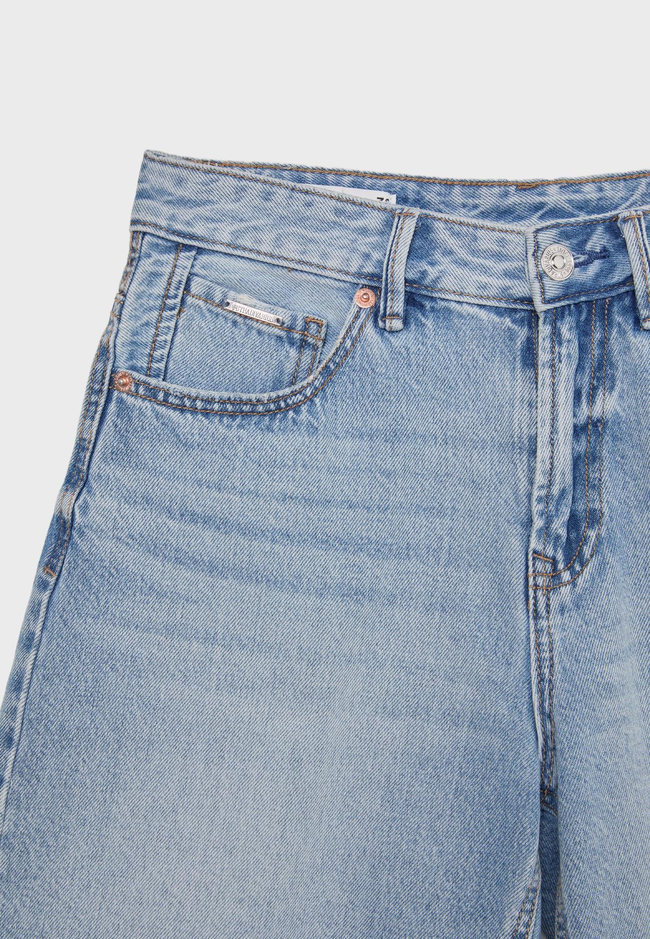 D93 Longline shorts — OVERDYED BLUE DENIM