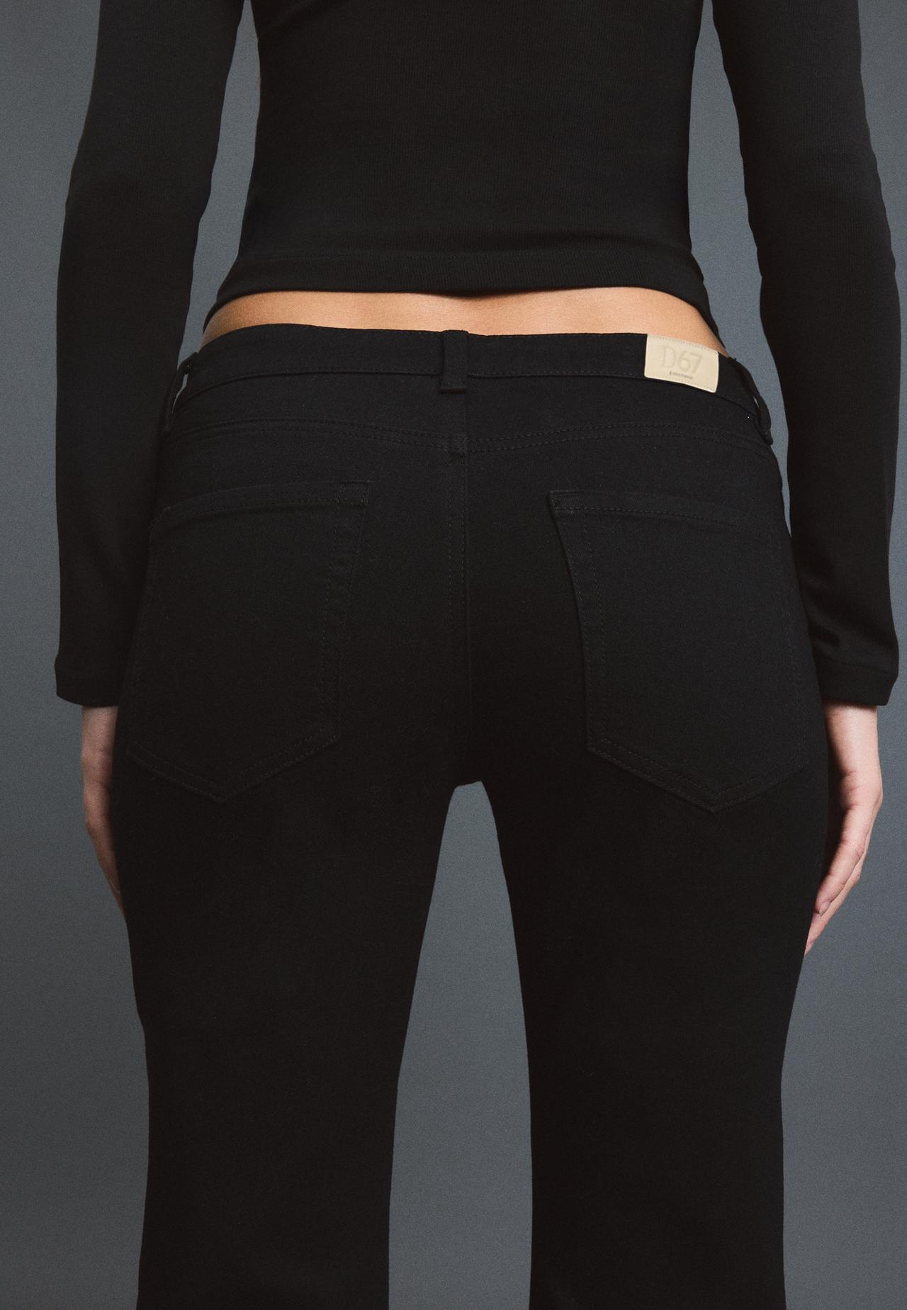 D67 slim fit bootcut jeans — Black