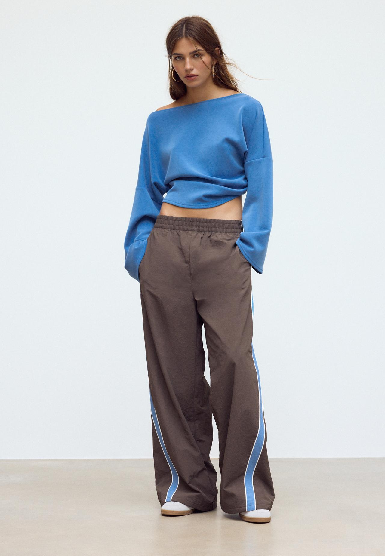 Technical fleece trousers — Brown