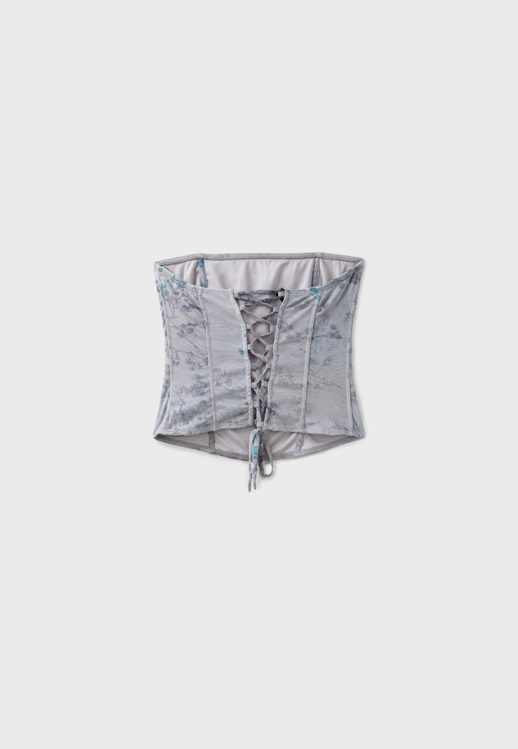 Flocked bodice — Grey