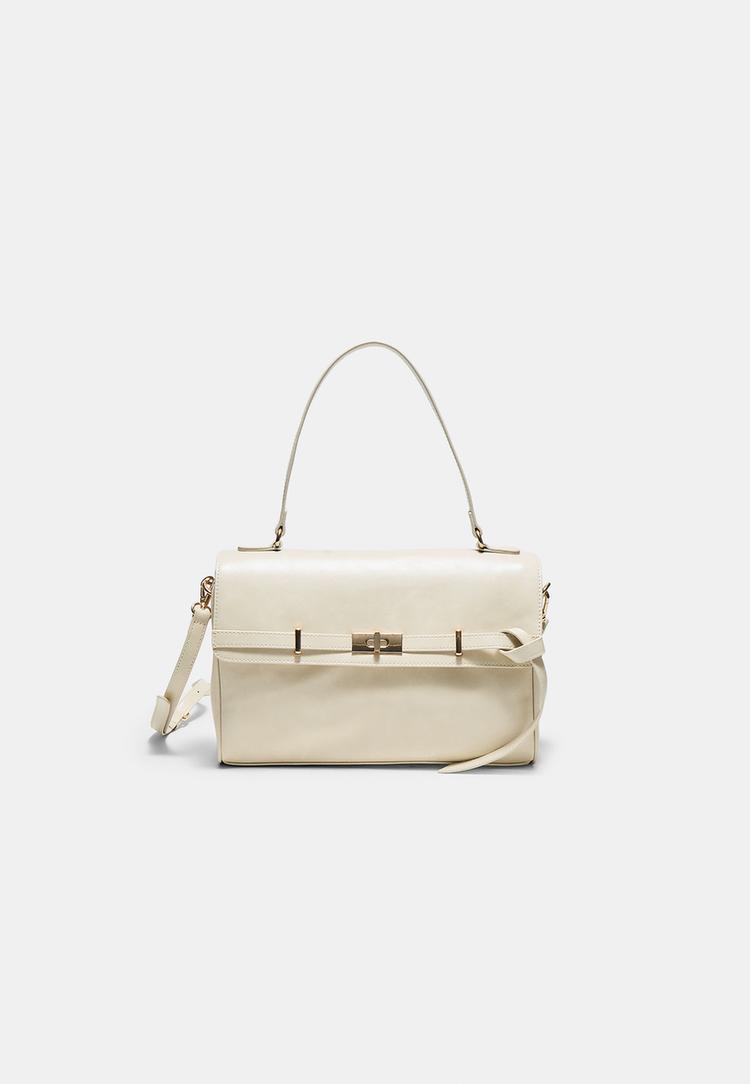Stradivarius Middelgrote crossbodytas met riem Ecru OS
