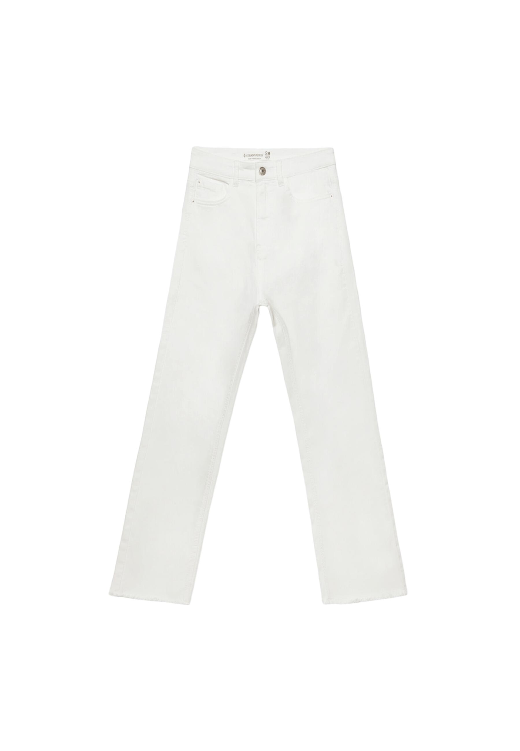 D78 cropped flared jeans — White