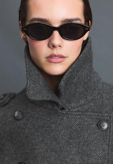 Oversize soft-touch trench coat — Dark grey 4