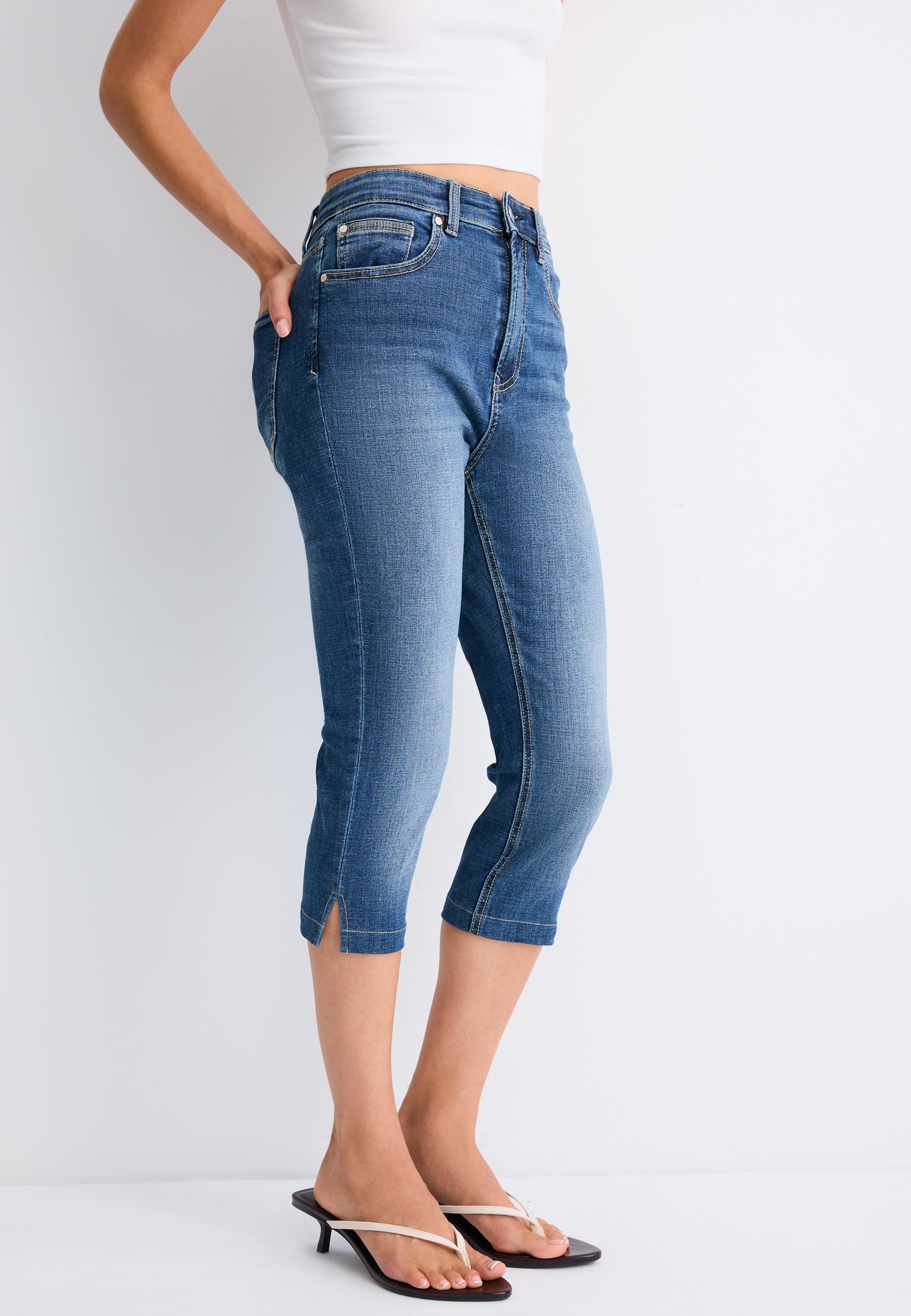 Capri jeans — MEDIUM BLUE DENIM