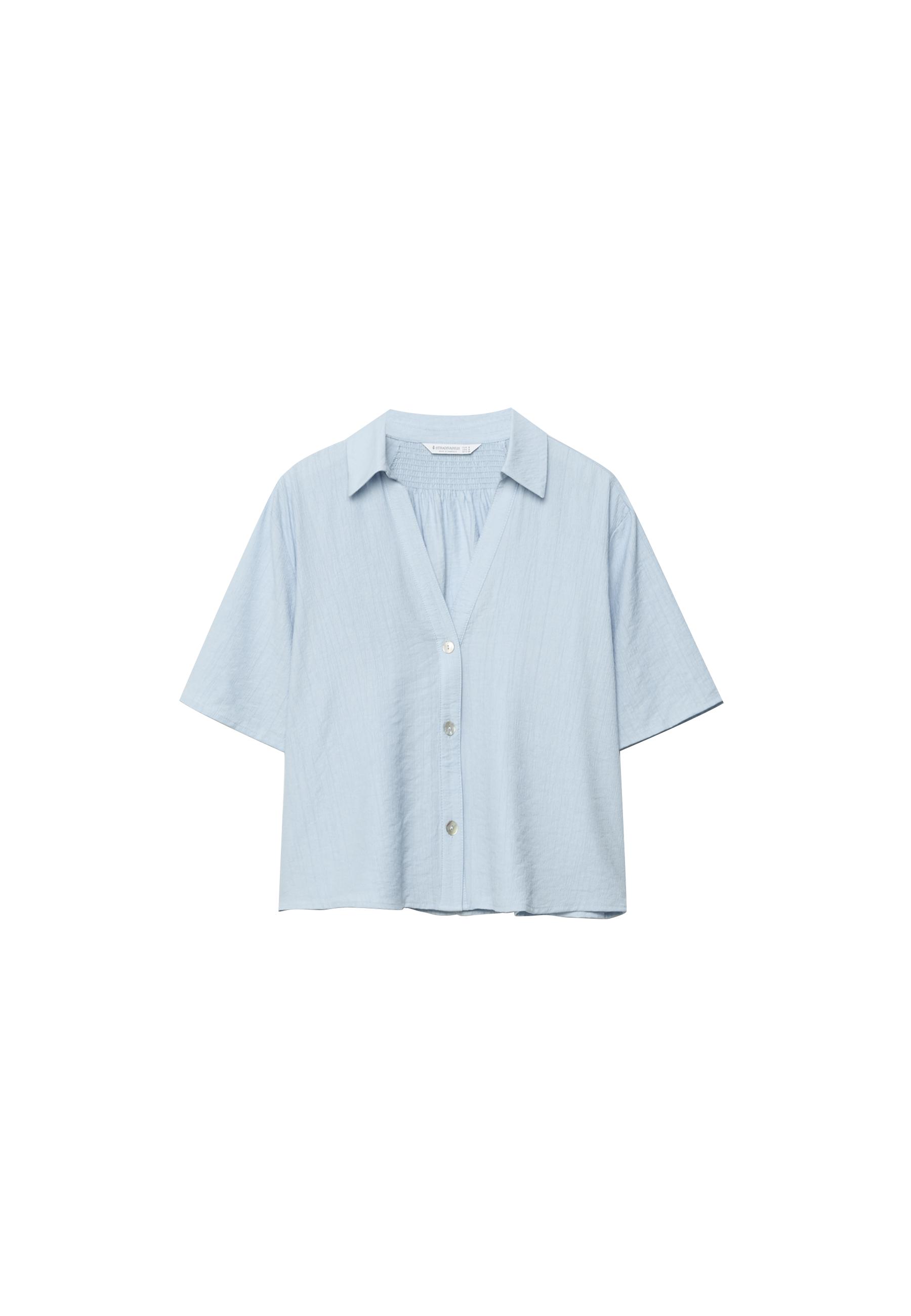 Button-up flowing shirt — Sky blue
