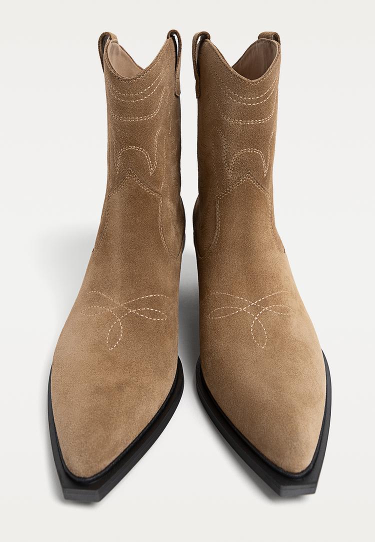 botines cowboy serraje