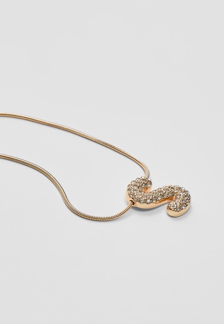 collar inicial brillos