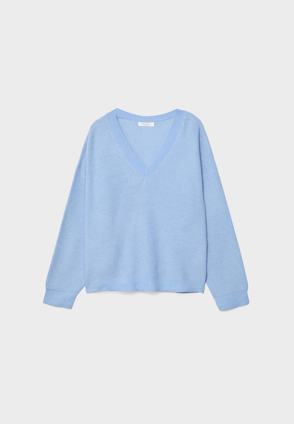 Jersey cuello pico enfeltrado