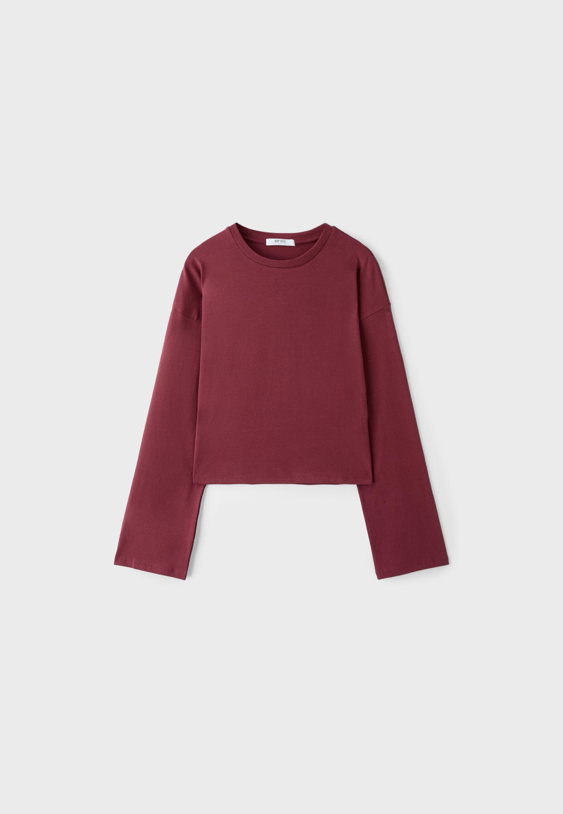 Kimono sleeve T-shirt — Dark red