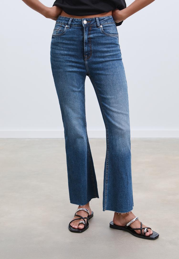 d78 jeans cropped flare