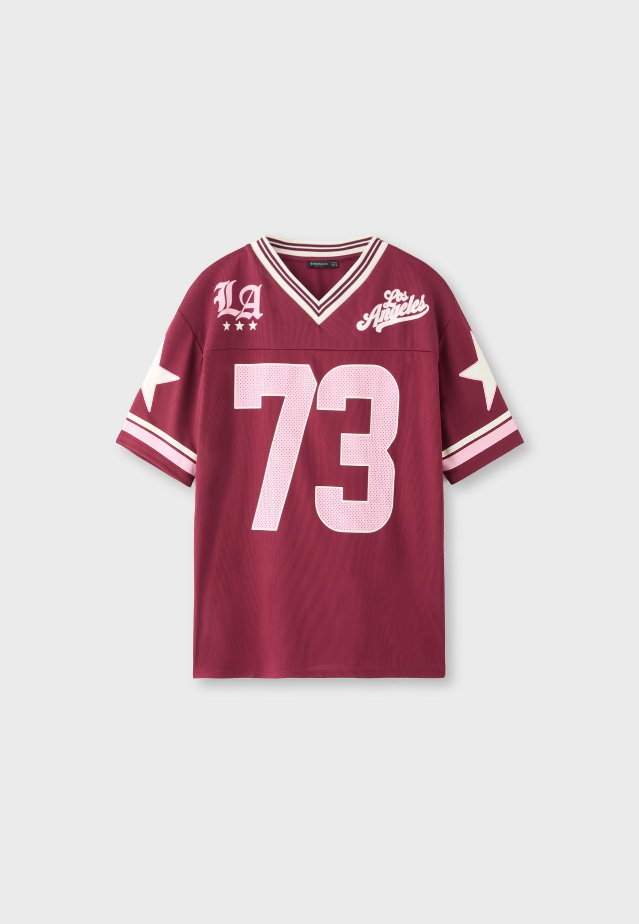 Oversize numbers T-shirt — Purple