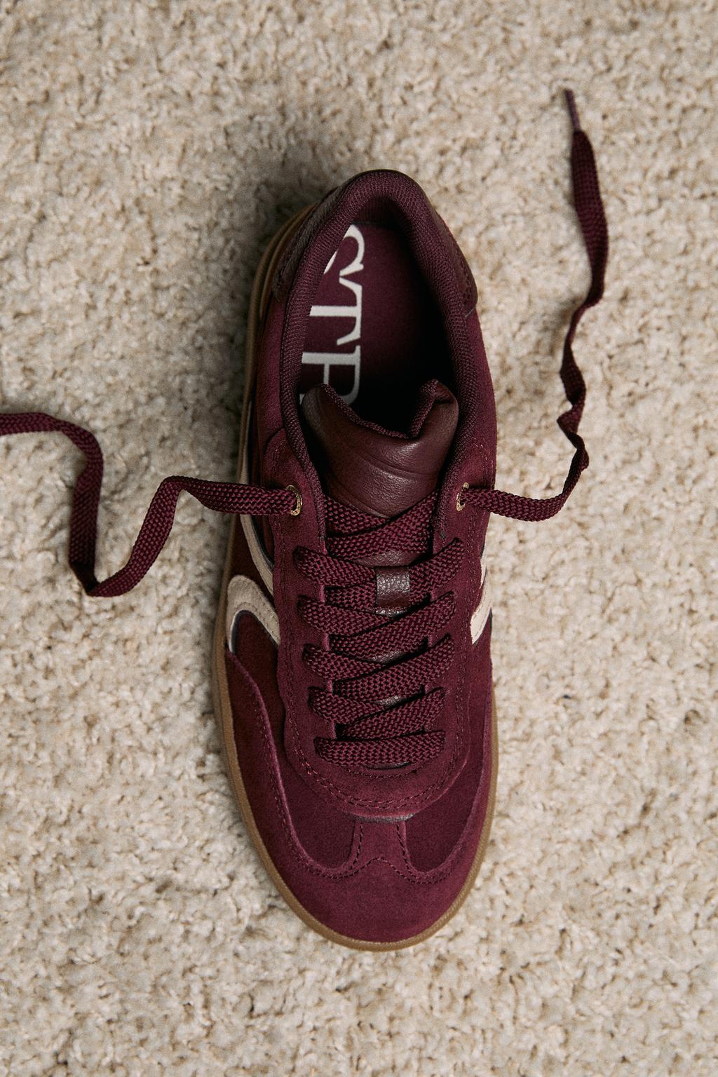 Baskets casual en cuir