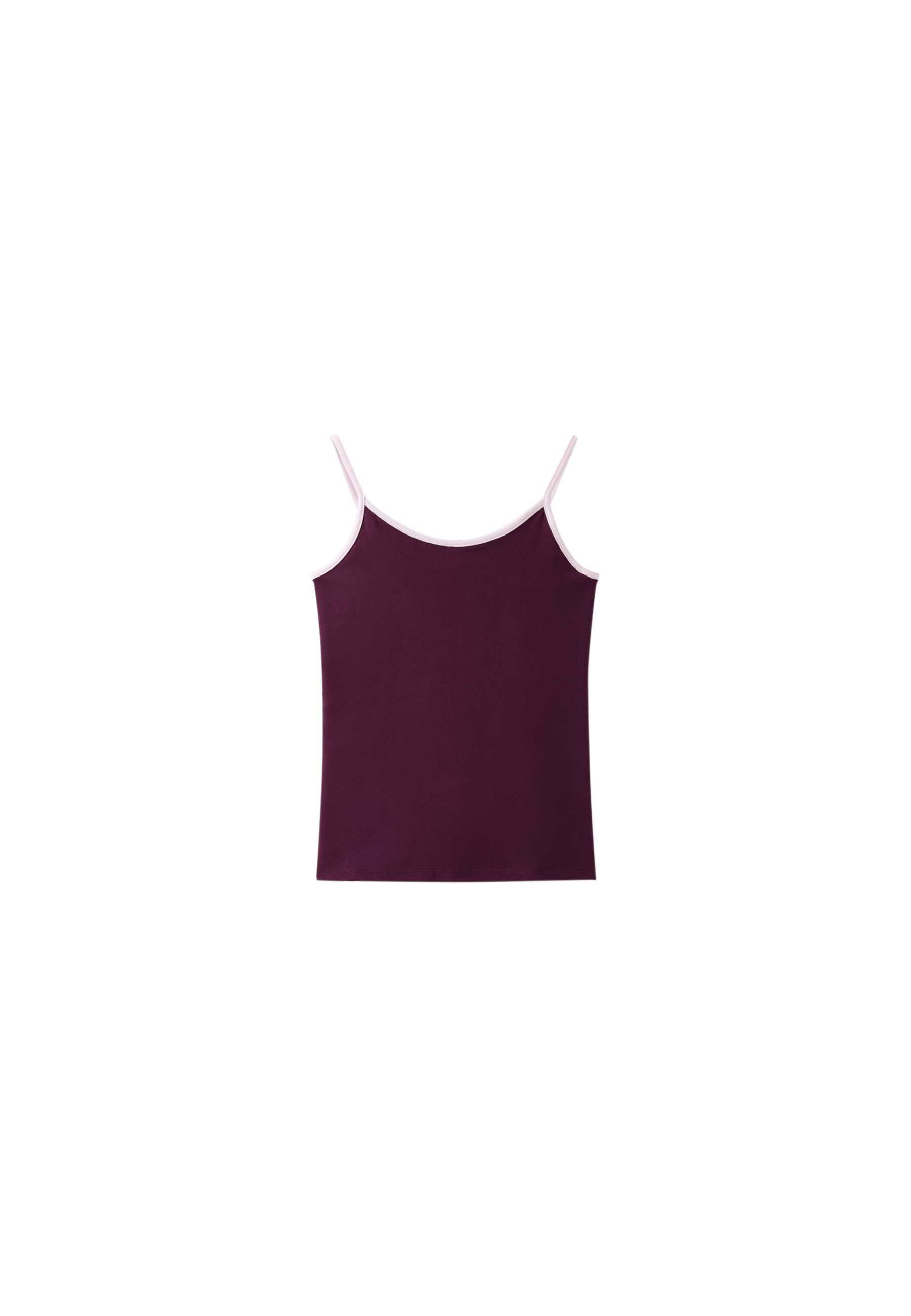 B07 Ribbed strap top — Dark purple