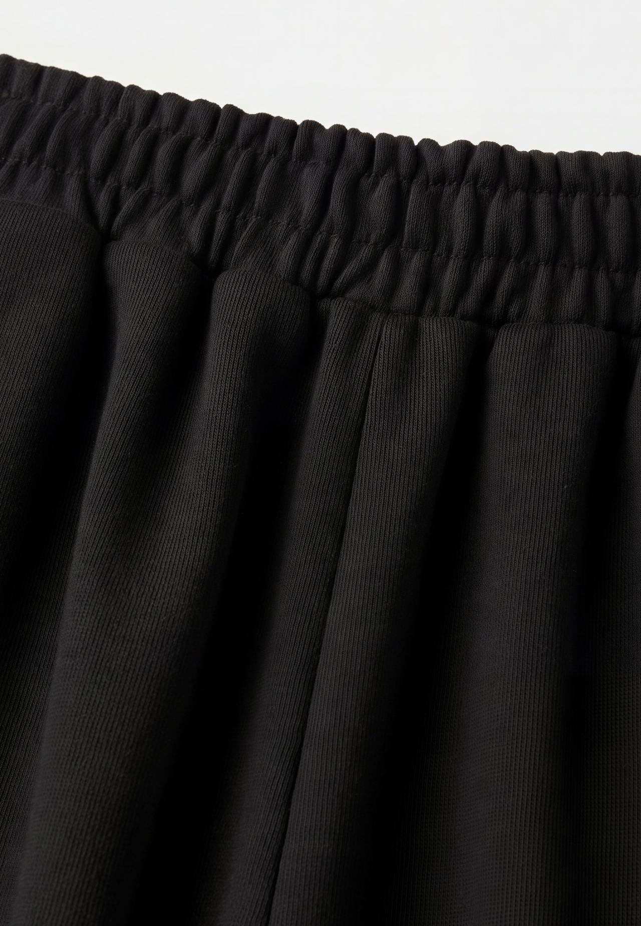 Balloon jogger trousers with stoppers — Black