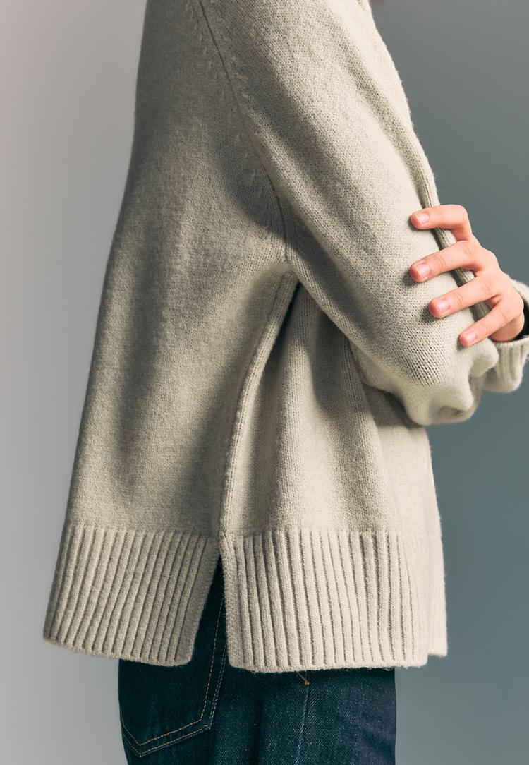 camisola regular gola subida