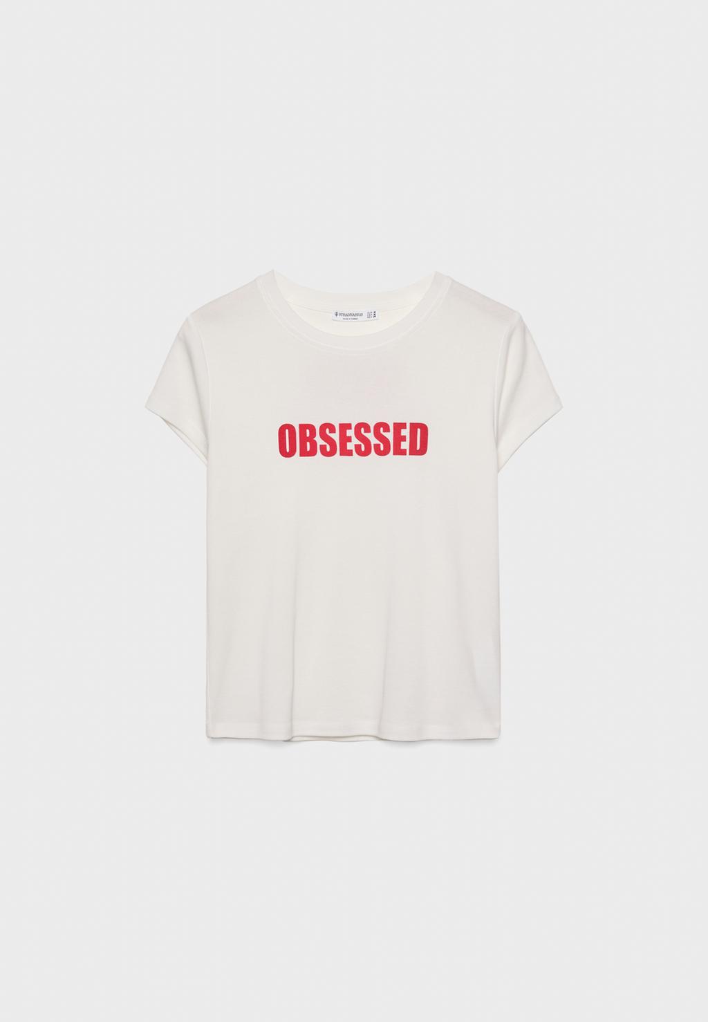 T-shirt imprimé avec texte
