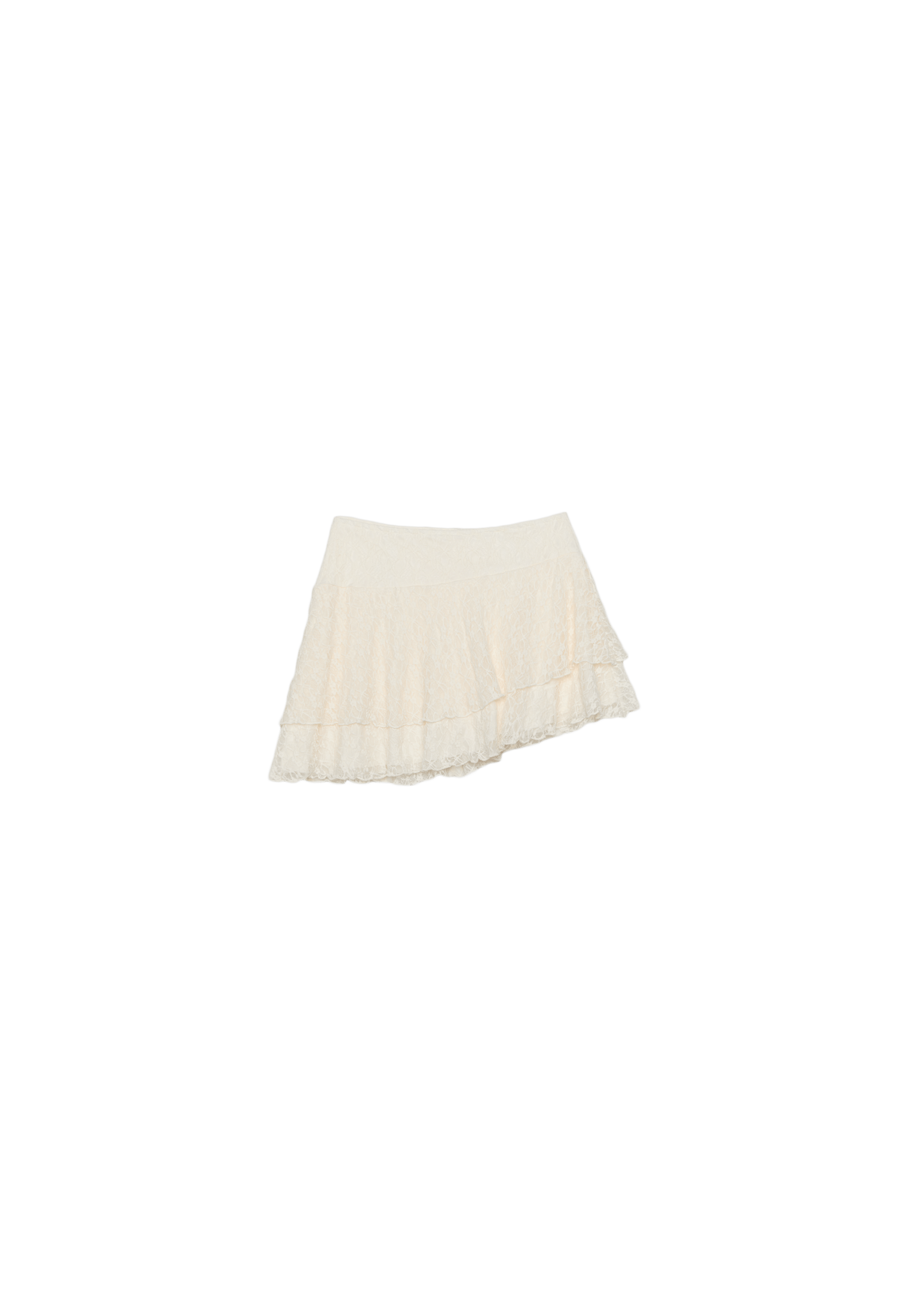 Lace mini skort — Vanilla