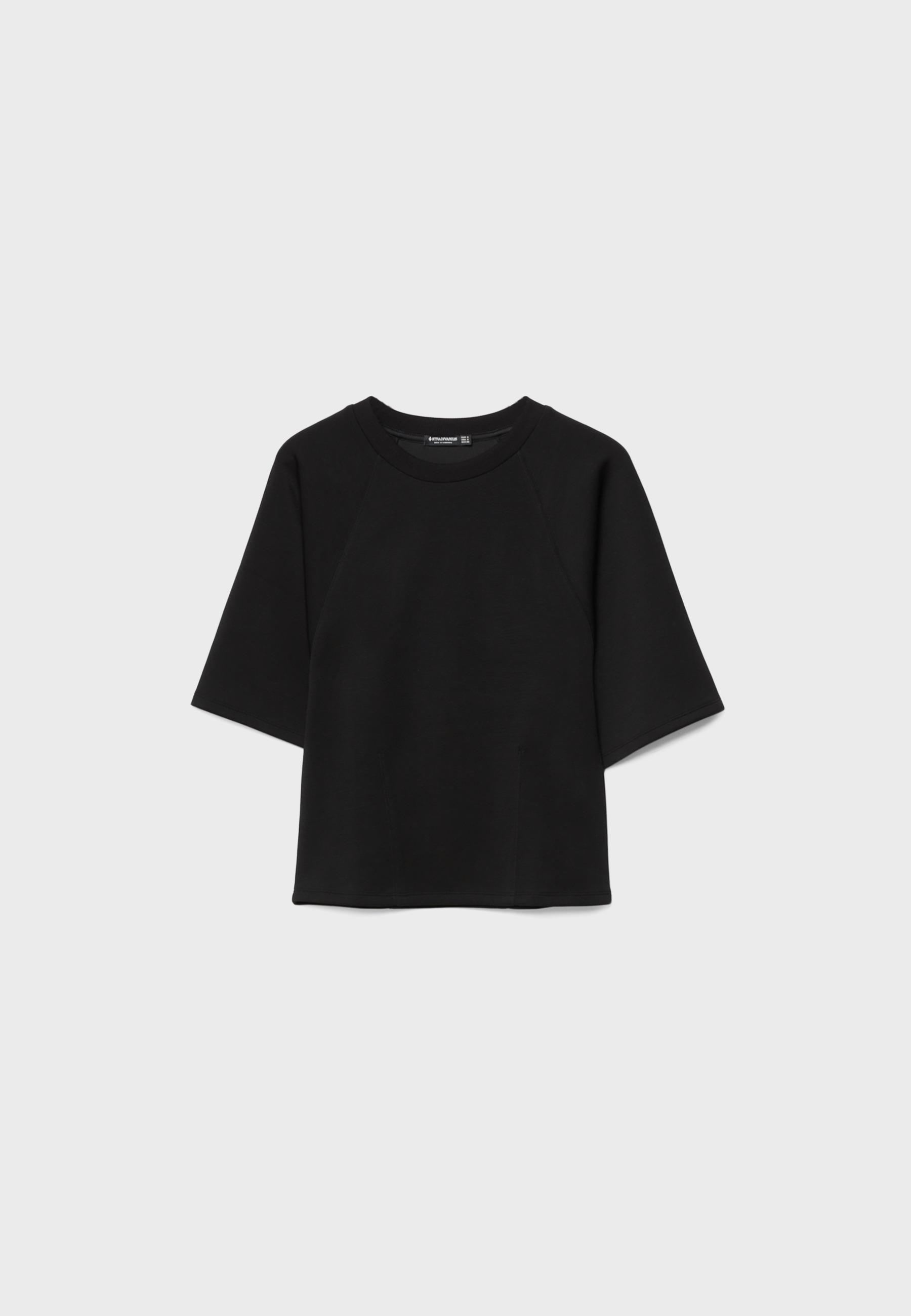 Soft-touch short sleeve T-shirt — Black