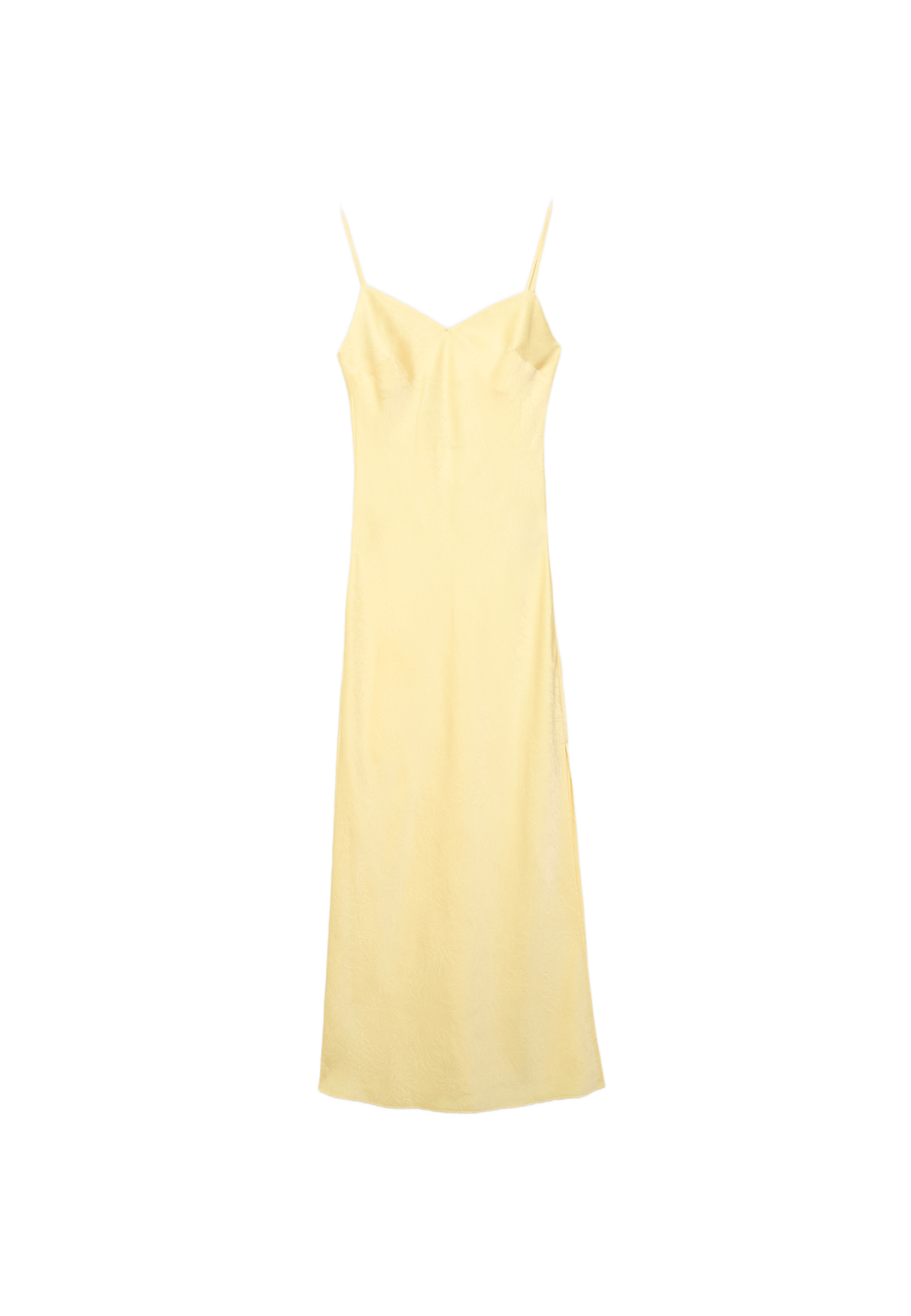 Satin midi dress — Gold
