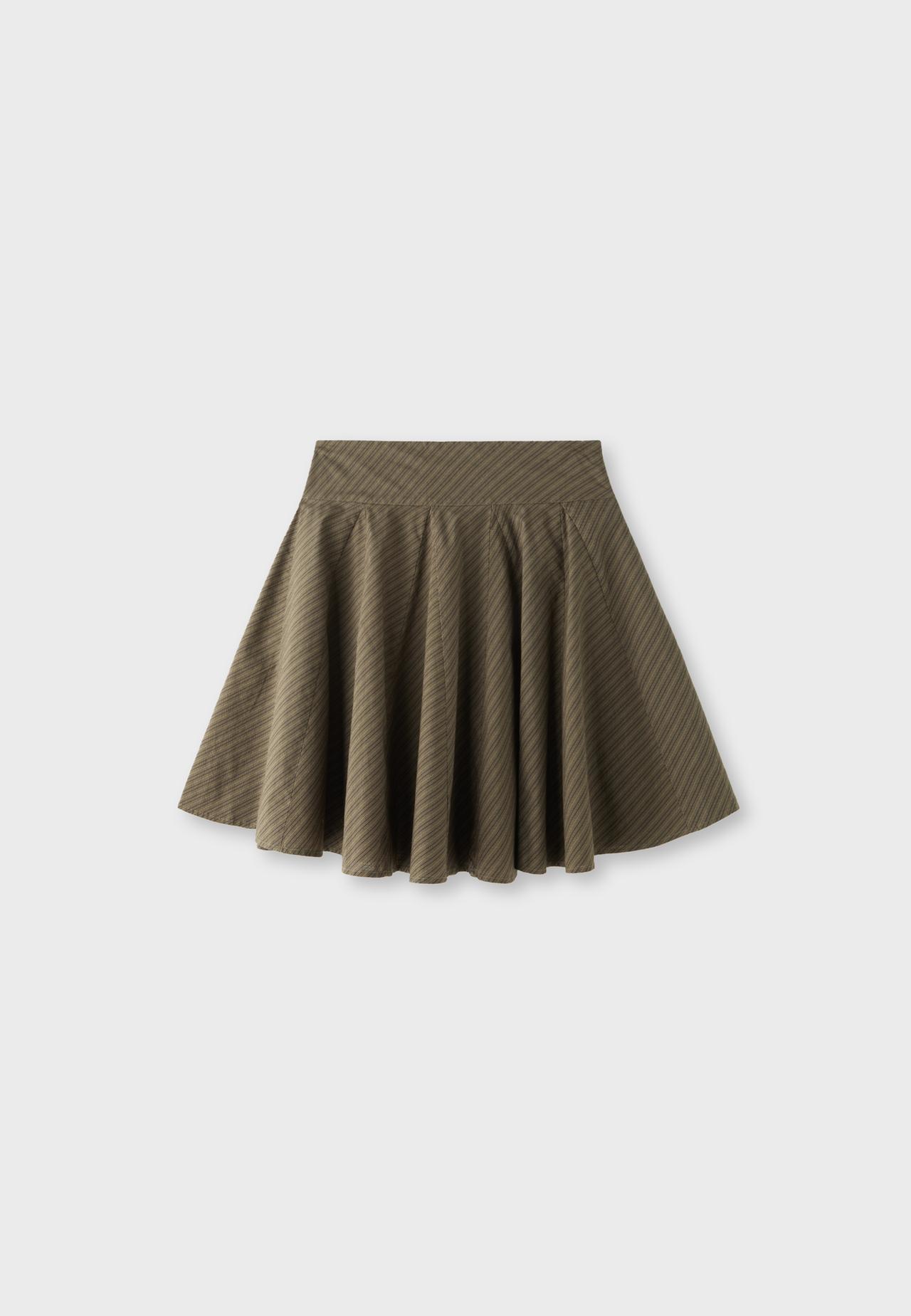 Mini skirt with godets — Brown