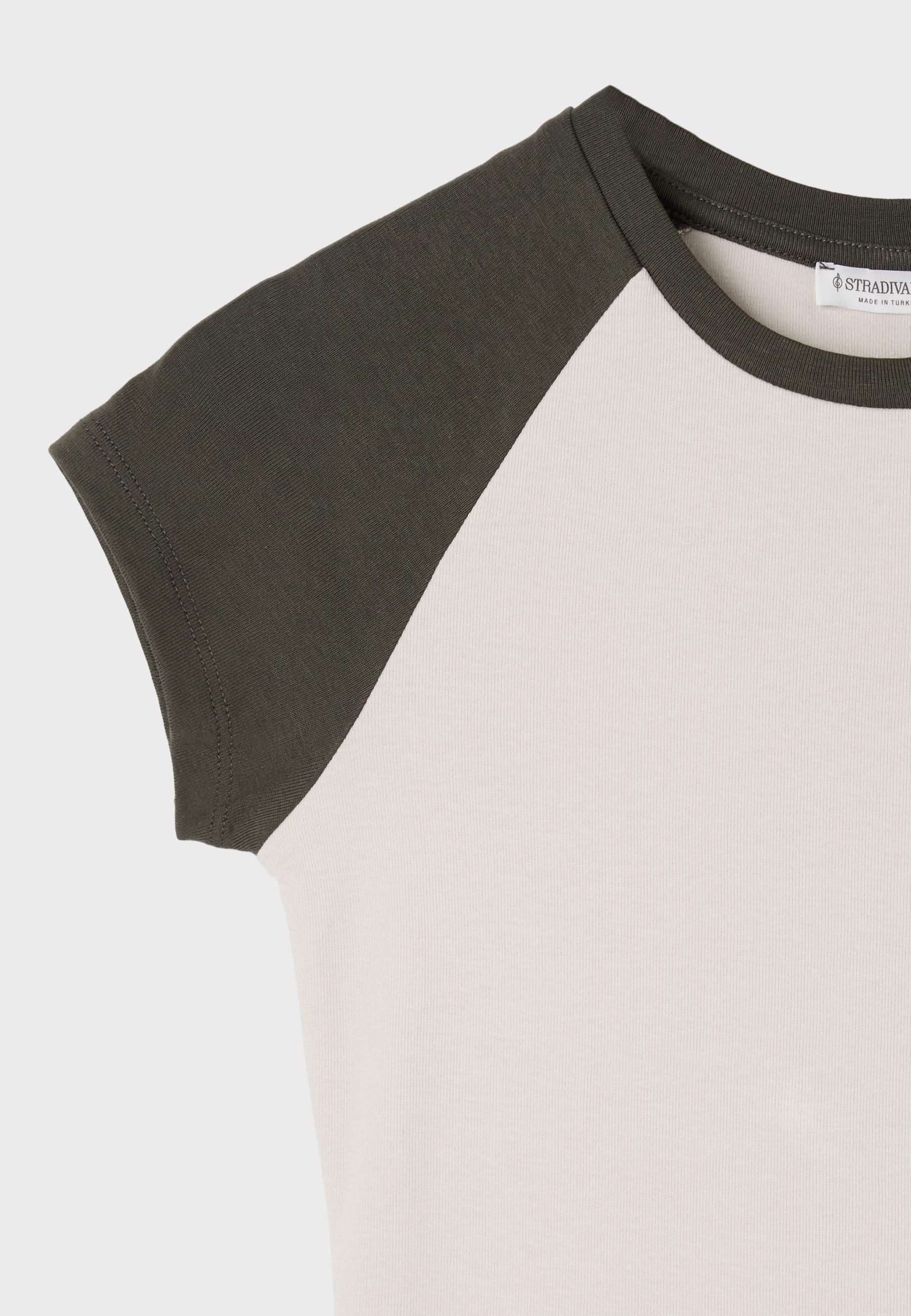 Short sleeve raglan T-shirt — Stone