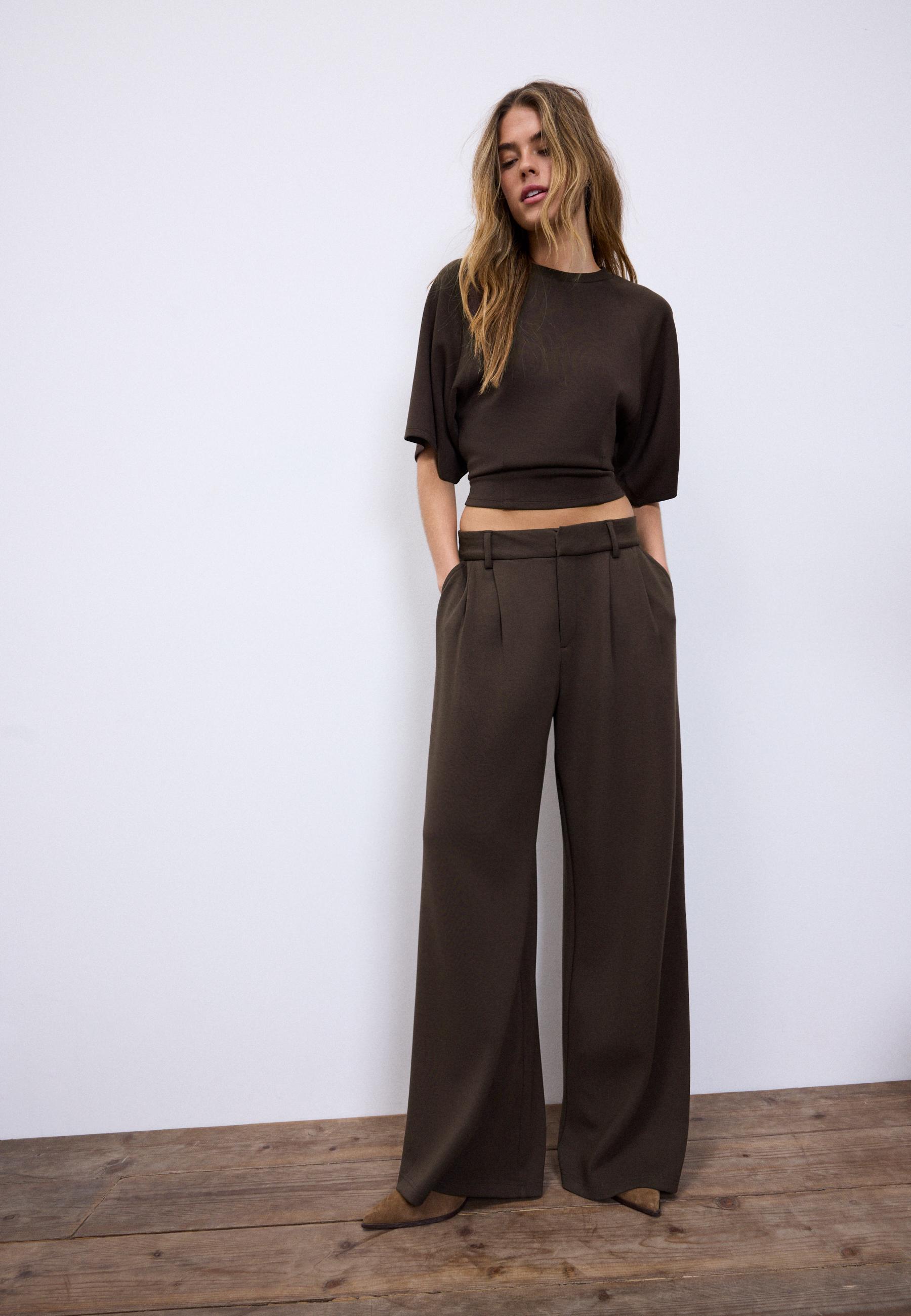 Soft-touch dress trousers - Women's fashion | Stradivarius United