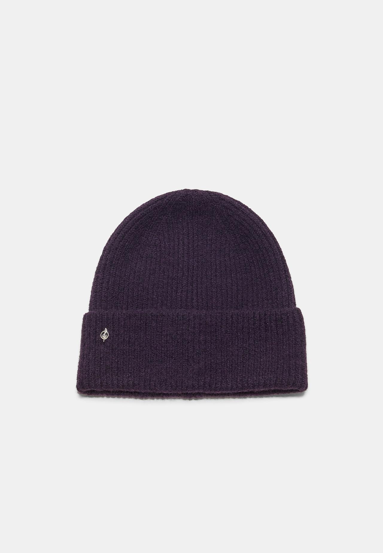 Basic knit beanie — Purple
