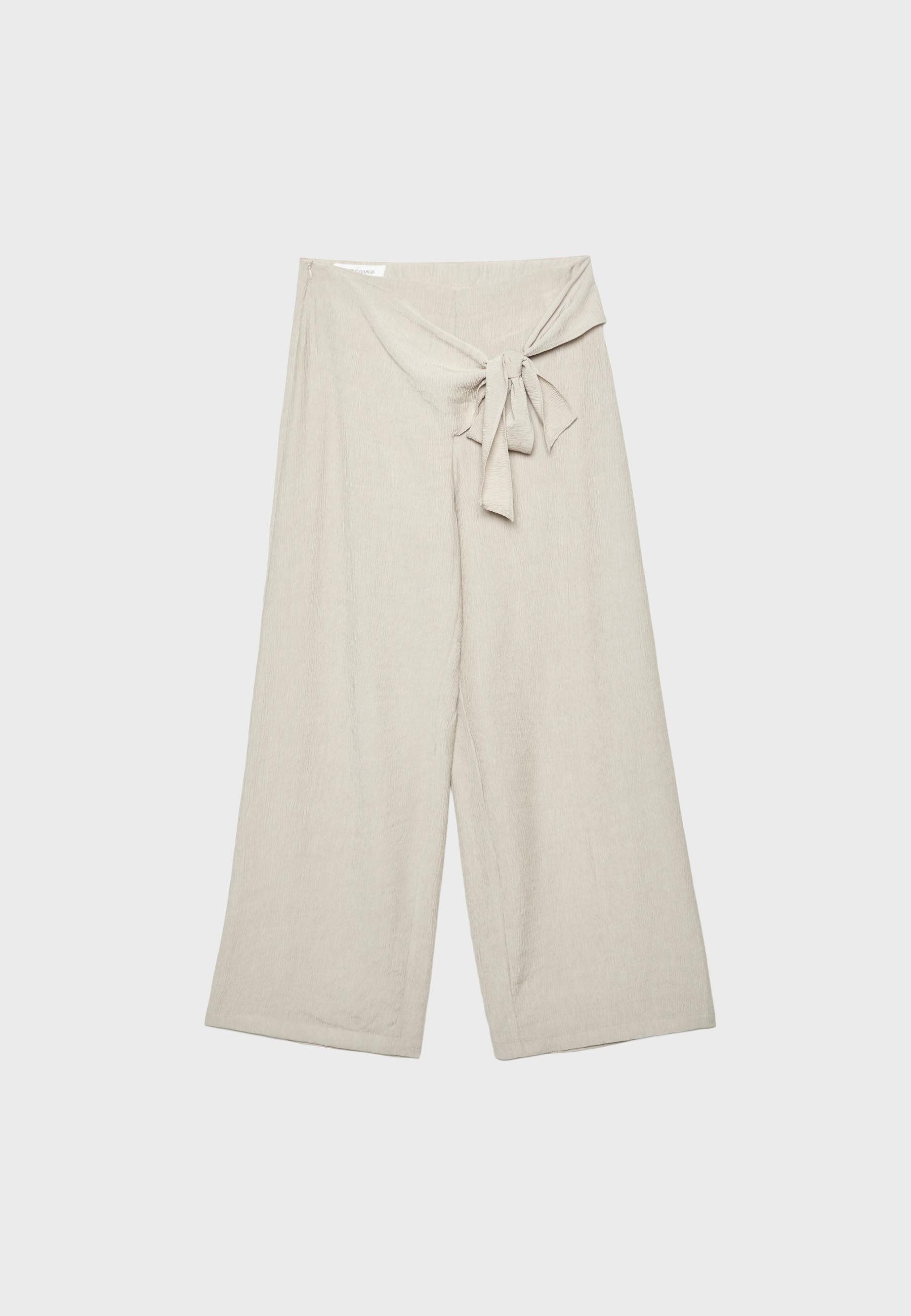 Flowing sarong trousers — Stone