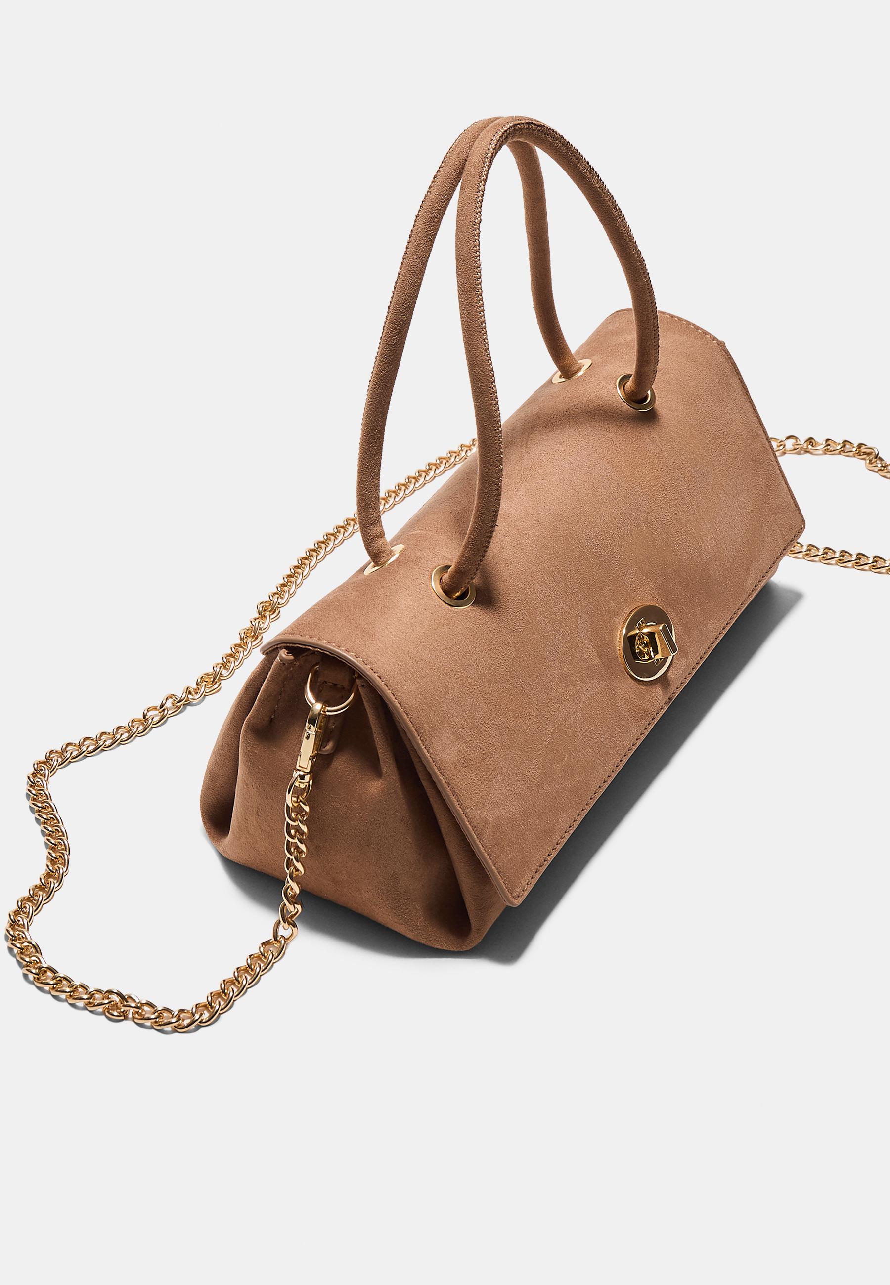 City crossbody bag with double handle — Caramel