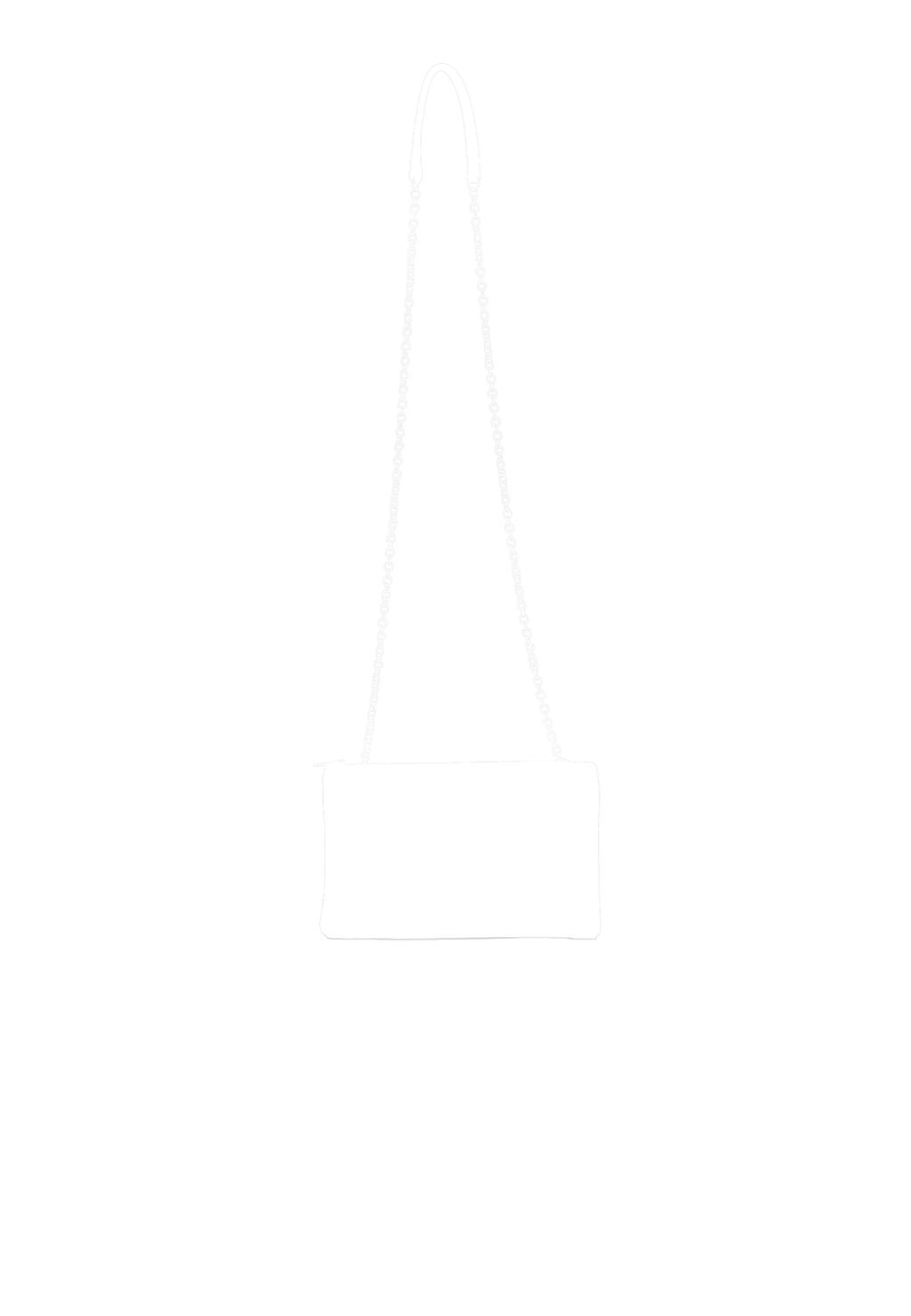 Flat velvet toiletry bag with chain