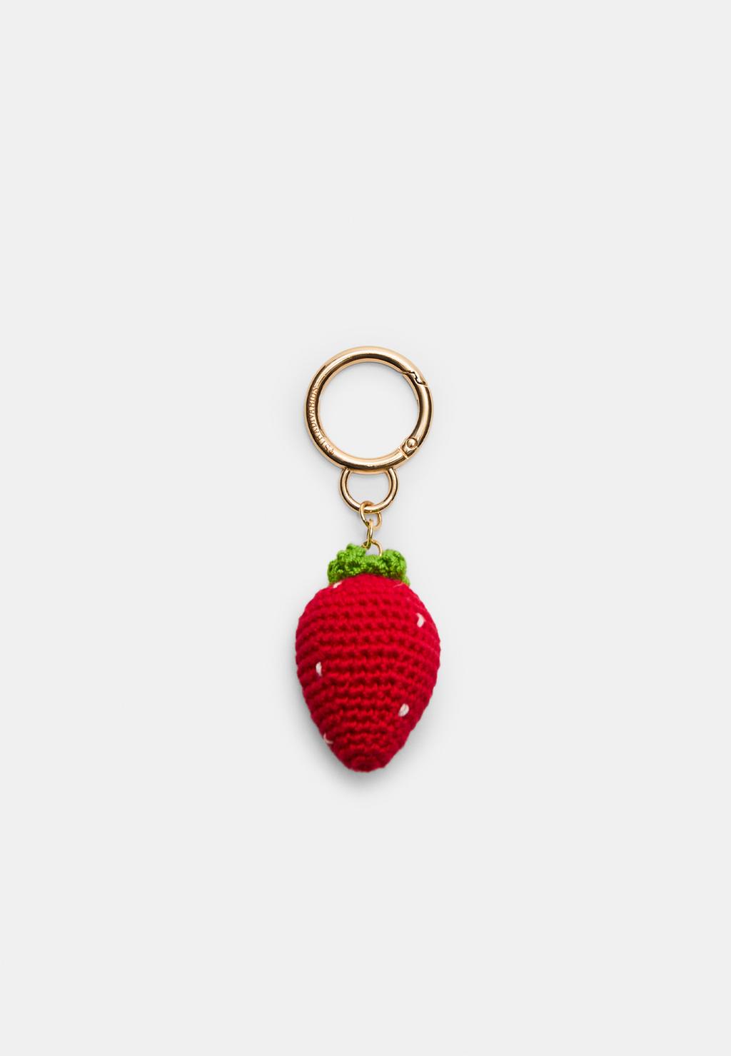 Strawberry charm key ring