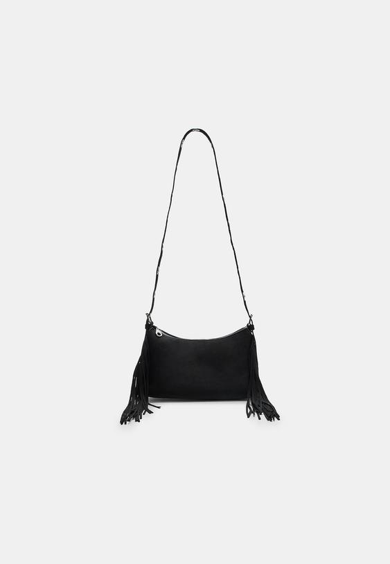 crossbody bag with fringing