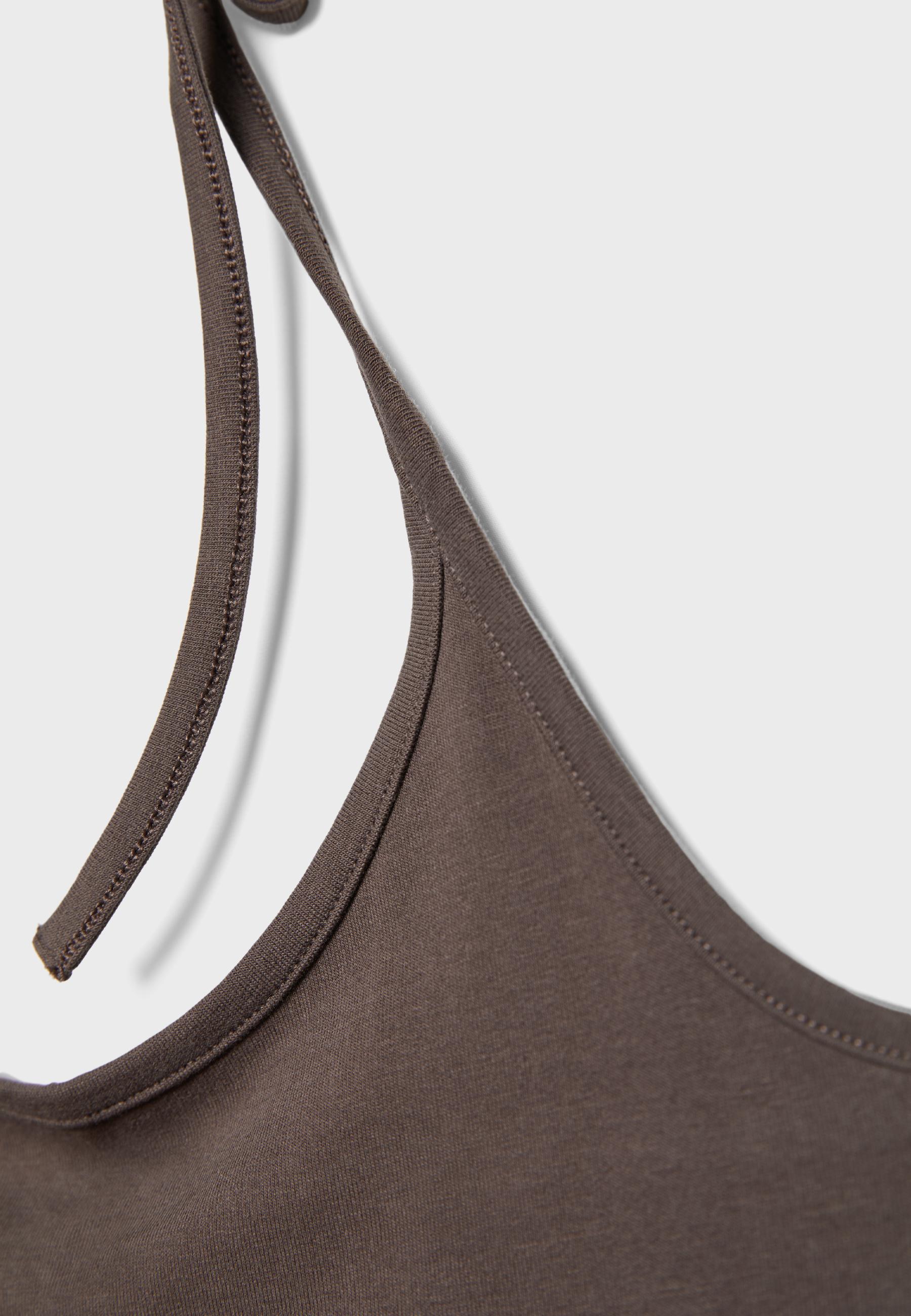 Knit halter top — Brown