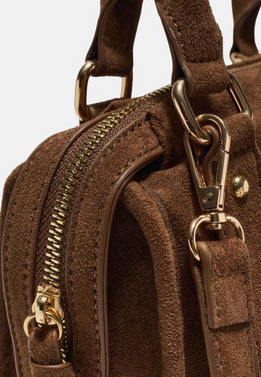 Zipped crossbody bowling bag — Brown 4