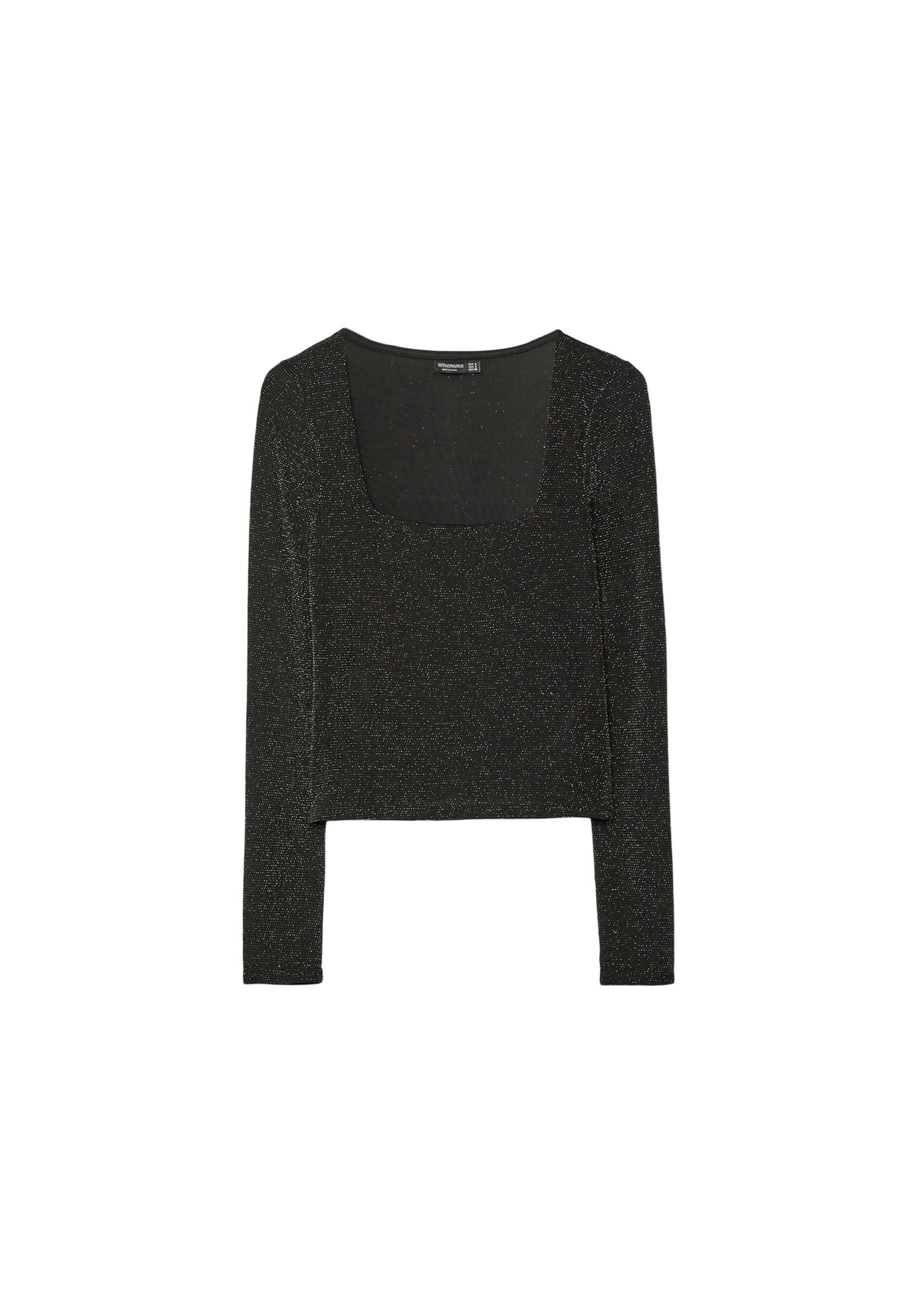 Seamless square neckline T-shirt — Yellow