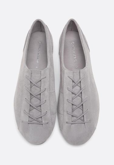 Soft leather blucher sneakers — GREY 3