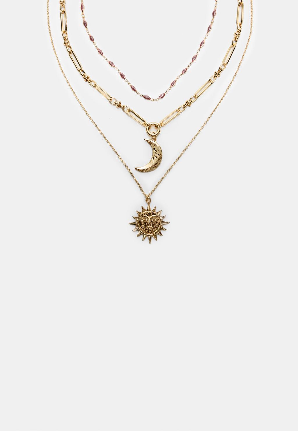 Set 3 collares luna y sol