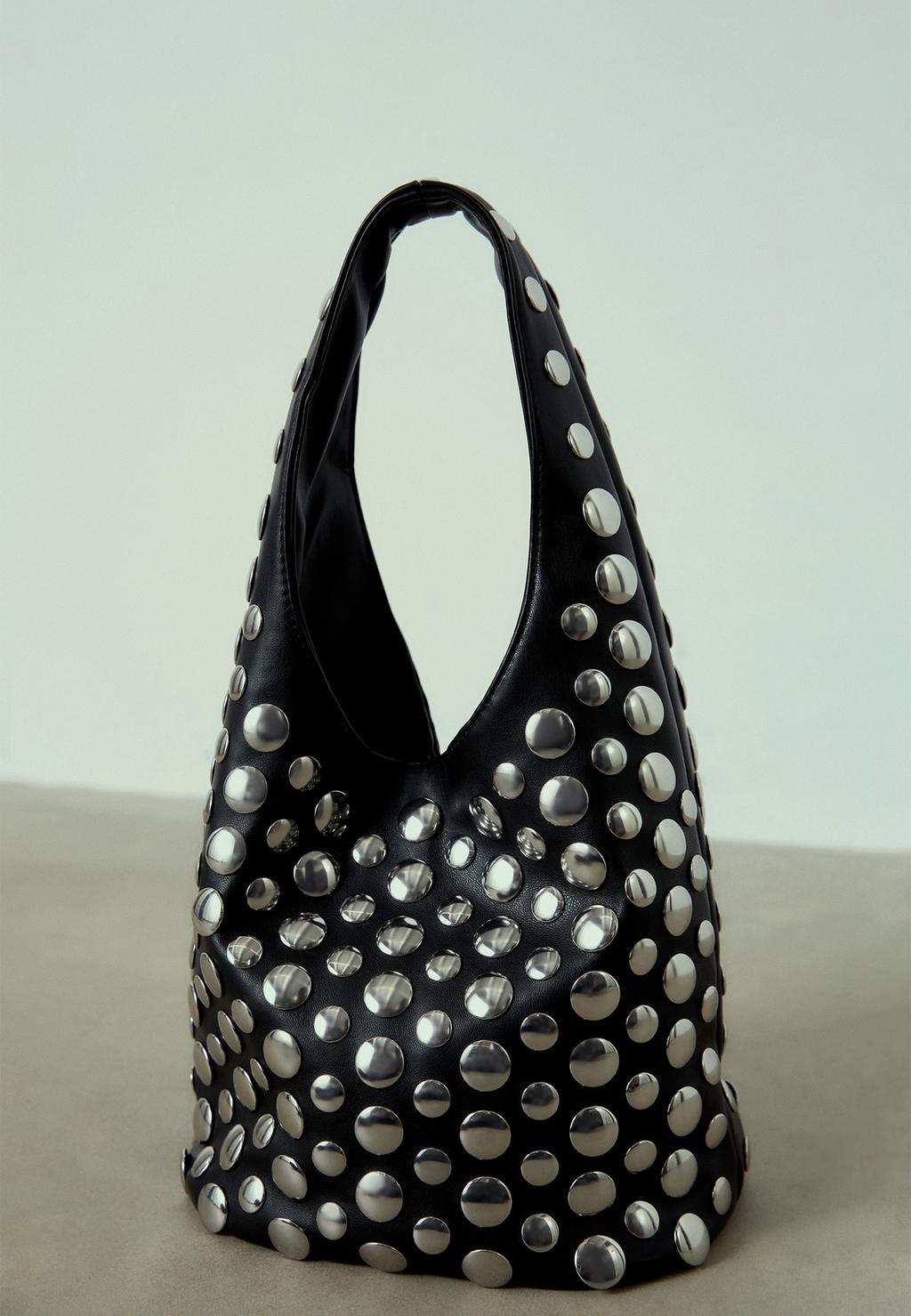 Studded shoulder bag